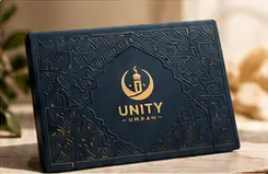 Navy Unity Umrah gift box for the Rahma Umrah gift